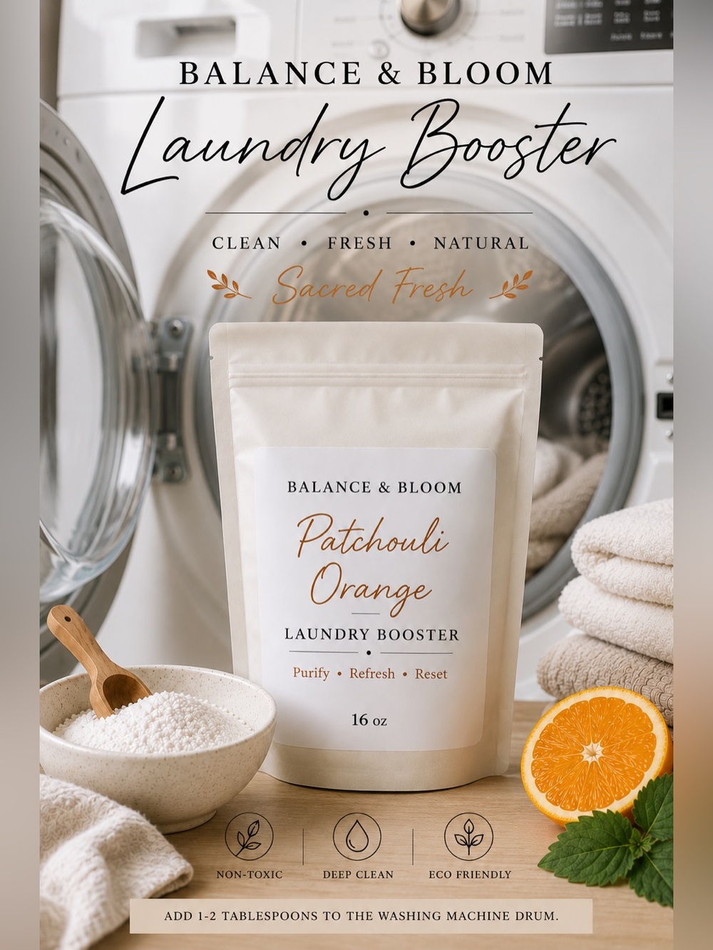 Laundry Booster | Patchouli Orange | 16oz Bag